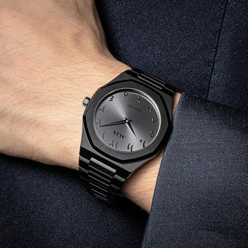 stainless steel arabic watch